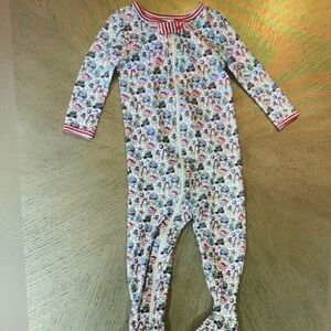 Adorable Multicolor Kids Footie Pajamas